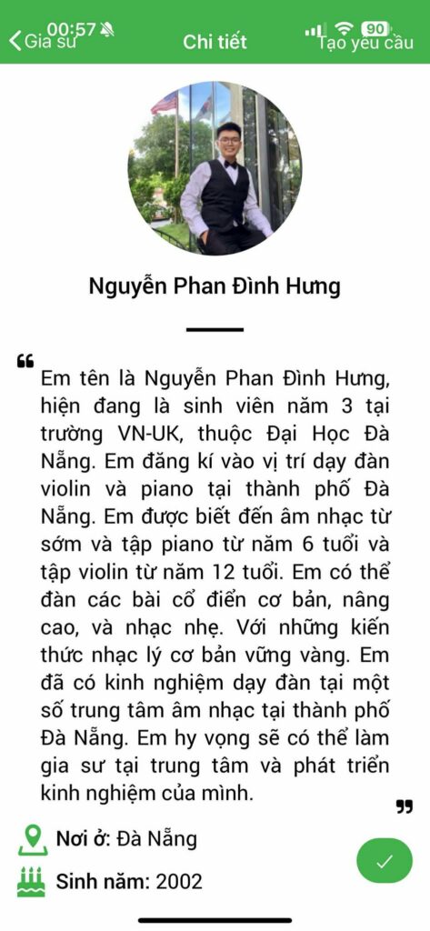 Gia sư dạy Violin 12