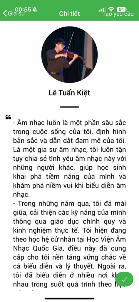 Gia sư dạy Violin 2