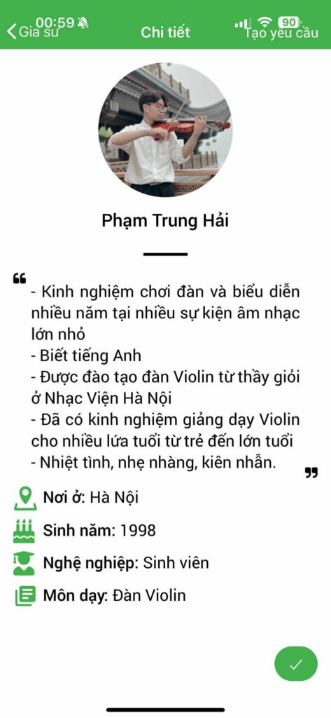 Gia sư dạy Violin 22