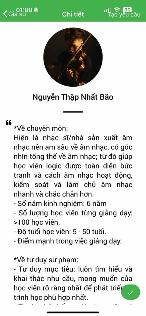 Gia sư dạy Violin 24