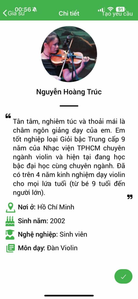 Gia sư dạy Violin 3