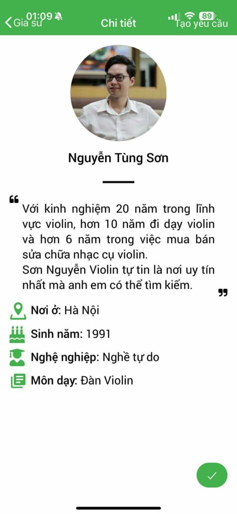 Gia sư dạy Violin 50